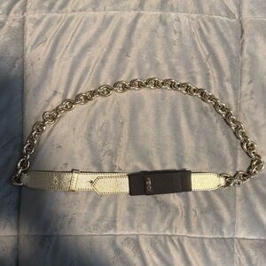 Fendi gold chain belt
